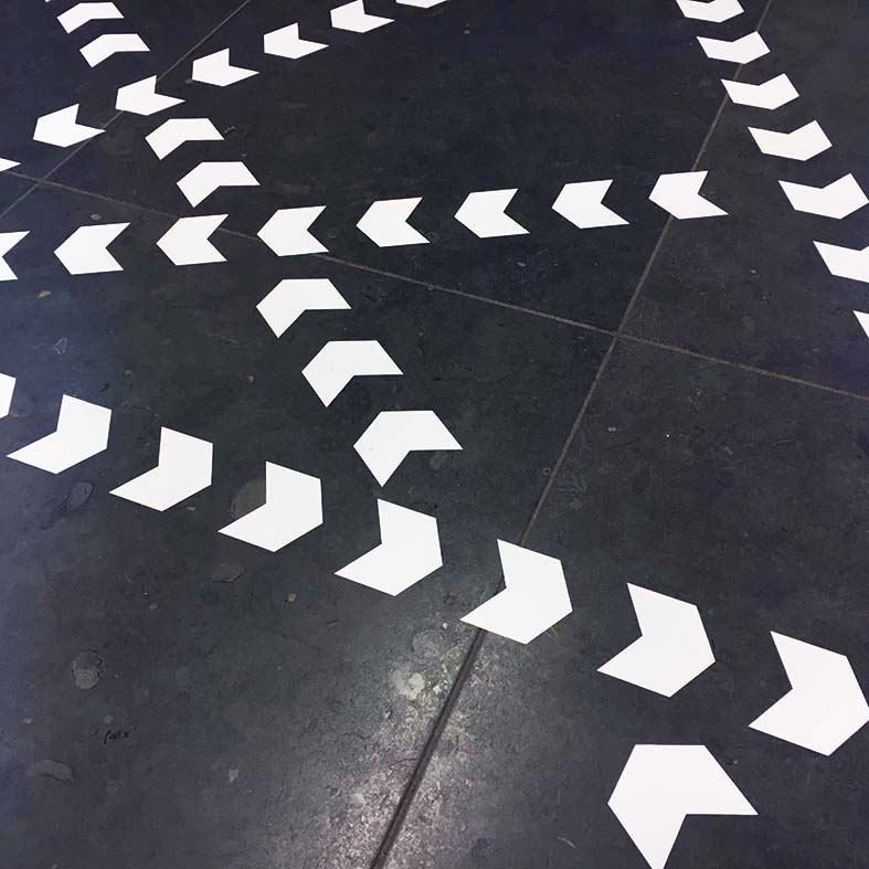 Arrows on floor